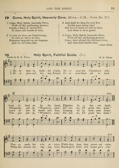 The Canadian Hymnal: a collection of hymns and music for Sunday schools, Epworth leagues, prayer and praise meetings, family circles, etc. (Revised and enlarged) page 15