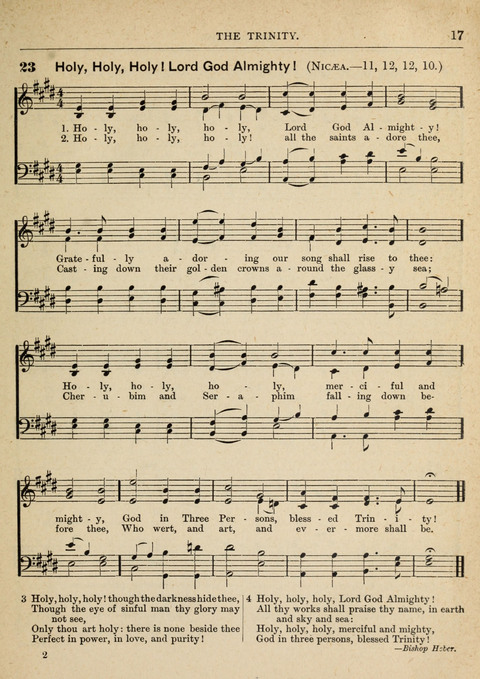 The Canadian Hymnal: a collection of hymns and music for Sunday schools, Epworth leagues, prayer and praise meetings, family circles, etc. (Revised and enlarged) page 17