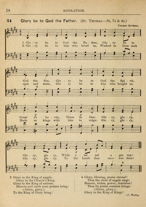 The Canadian Hymnal: a collection of hymns and music for Sunday schools, Epworth leagues, prayer and praise meetings, family circles, etc. (Revised and enlarged) page 18