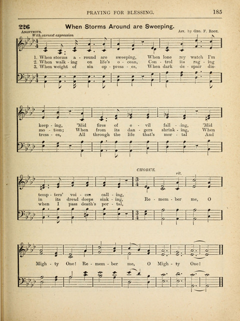 The Canadian Hymnal: a collection of hymns and music for Sunday schools, Epworth leagues, prayer and praise meetings, family circles, etc. (Revised and enlarged) page 185