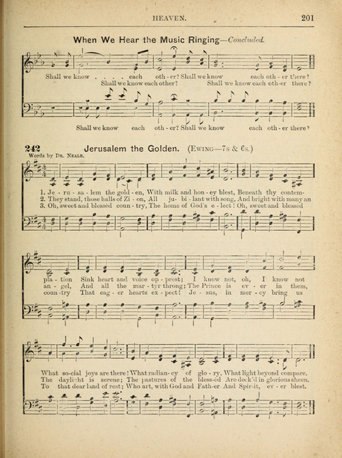 The Canadian Hymnal: a collection of hymns and music for Sunday schools, Epworth leagues, prayer and praise meetings, family circles, etc. (Revised and enlarged) page 201