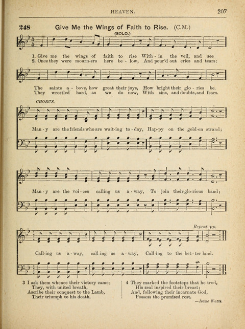 The Canadian Hymnal: a collection of hymns and music for Sunday schools, Epworth leagues, prayer and praise meetings, family circles, etc. (Revised and enlarged) page 207