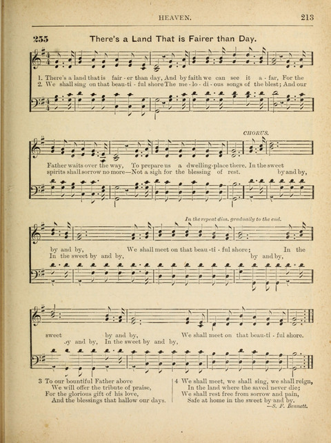 The Canadian Hymnal: a collection of hymns and music for Sunday schools, Epworth leagues, prayer and praise meetings, family circles, etc. (Revised and enlarged) page 213