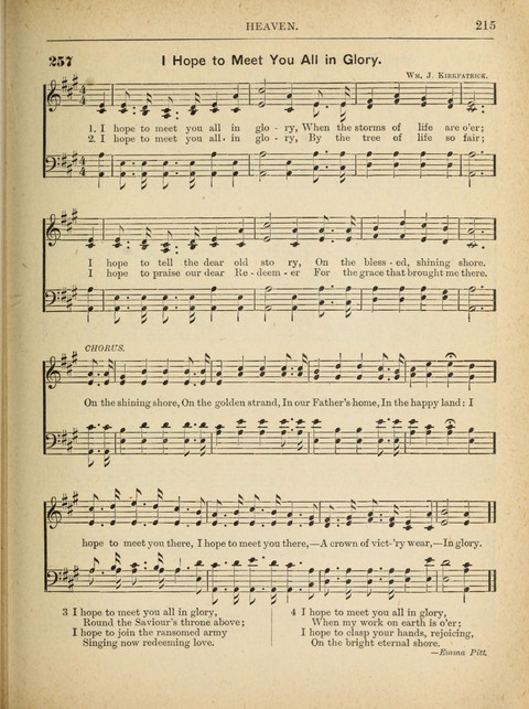 The Canadian Hymnal: a collection of hymns and music for Sunday schools, Epworth leagues, prayer and praise meetings, family circles, etc. (Revised and enlarged) page 215