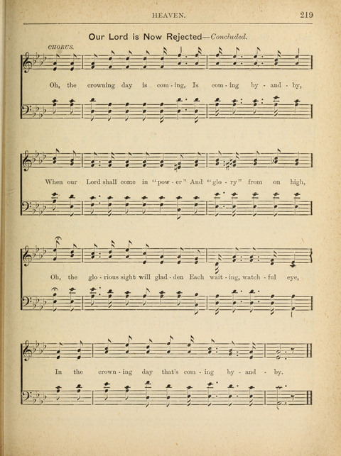 The Canadian Hymnal: a collection of hymns and music for Sunday schools, Epworth leagues, prayer and praise meetings, family circles, etc. (Revised and enlarged) page 219