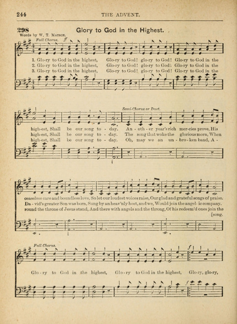 The Canadian Hymnal: a collection of hymns and music for Sunday schools, Epworth leagues, prayer and praise meetings, family circles, etc. (Revised and enlarged) page 244