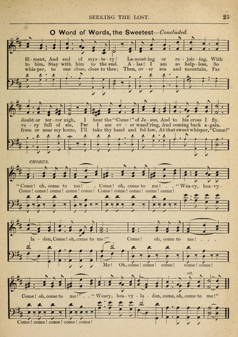 The Canadian Hymnal: a collection of hymns and music for Sunday schools, Epworth leagues, prayer and praise meetings, family circles, etc. (Revised and enlarged) page 25