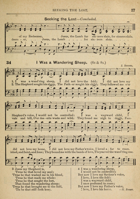 The Canadian Hymnal: a collection of hymns and music for Sunday schools, Epworth leagues, prayer and praise meetings, family circles, etc. (Revised and enlarged) page 27