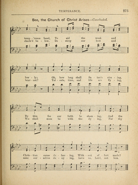 The Canadian Hymnal: a collection of hymns and music for Sunday schools, Epworth leagues, prayer and praise meetings, family circles, etc. (Revised and enlarged) page 275