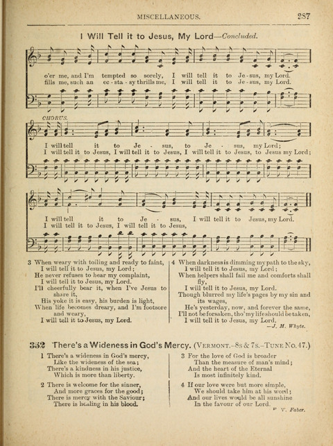 The Canadian Hymnal: a collection of hymns and music for Sunday schools, Epworth leagues, prayer and praise meetings, family circles, etc. (Revised and enlarged) page 287