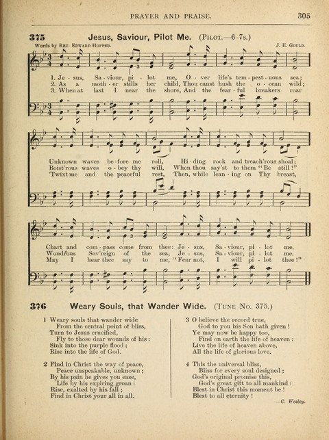 The Canadian Hymnal: a collection of hymns and music for Sunday schools, Epworth leagues, prayer and praise meetings, family circles, etc. (Revised and enlarged) page 305