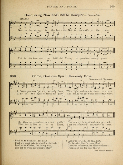 The Canadian Hymnal: a collection of hymns and music for Sunday schools, Epworth leagues, prayer and praise meetings, family circles, etc. (Revised and enlarged) page 309