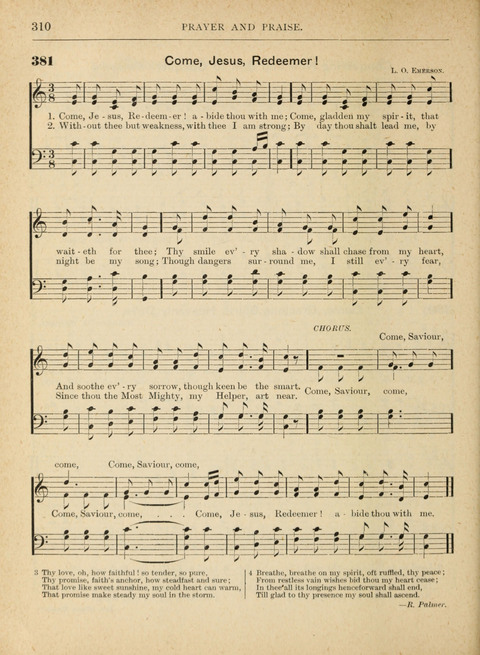 The Canadian Hymnal: a collection of hymns and music for Sunday schools, Epworth leagues, prayer and praise meetings, family circles, etc. (Revised and enlarged) page 310