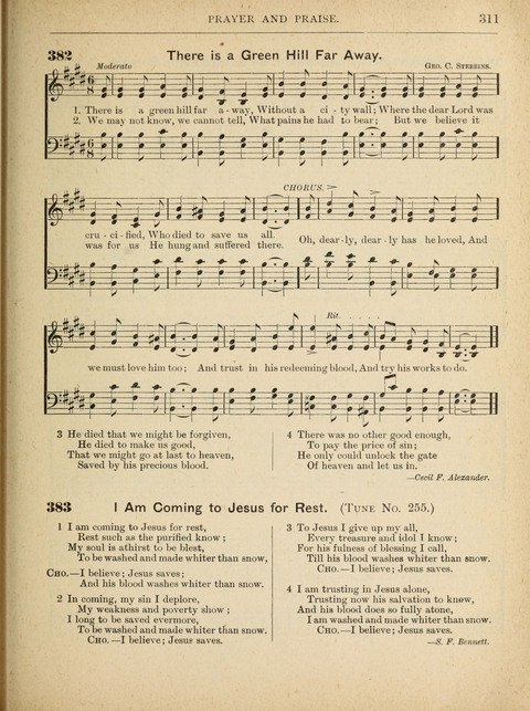 The Canadian Hymnal: a collection of hymns and music for Sunday schools, Epworth leagues, prayer and praise meetings, family circles, etc. (Revised and enlarged) page 311