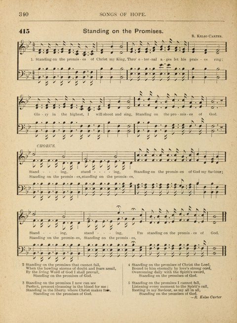 The Canadian Hymnal: a collection of hymns and music for Sunday schools, Epworth leagues, prayer and praise meetings, family circles, etc. (Revised and enlarged) page 340