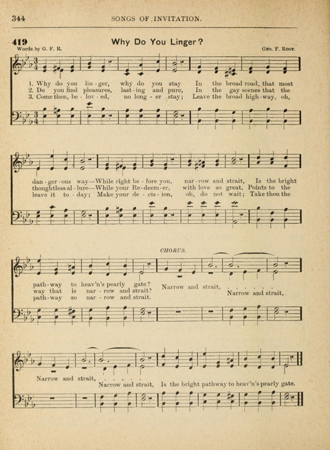 The Canadian Hymnal: a collection of hymns and music for Sunday schools, Epworth leagues, prayer and praise meetings, family circles, etc. (Revised and enlarged) page 344