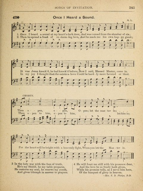 The Canadian Hymnal: a collection of hymns and music for Sunday schools, Epworth leagues, prayer and praise meetings, family circles, etc. (Revised and enlarged) page 345