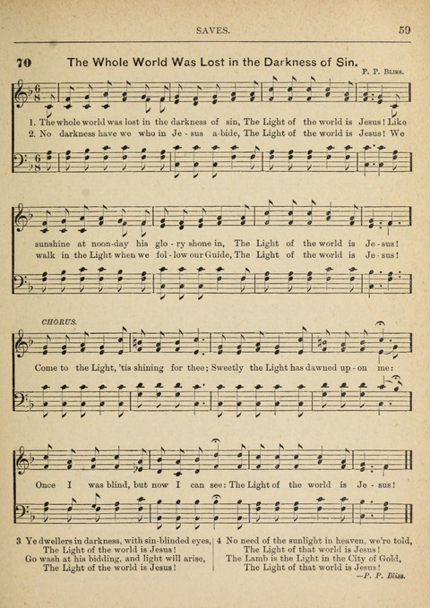 The Canadian Hymnal: a collection of hymns and music for Sunday schools, Epworth leagues, prayer and praise meetings, family circles, etc. (Revised and enlarged) page 59