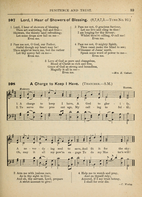 The Canadian Hymnal: a collection of hymns and music for Sunday schools, Epworth leagues, prayer and praise meetings, family circles, etc. (Revised and enlarged) page 89