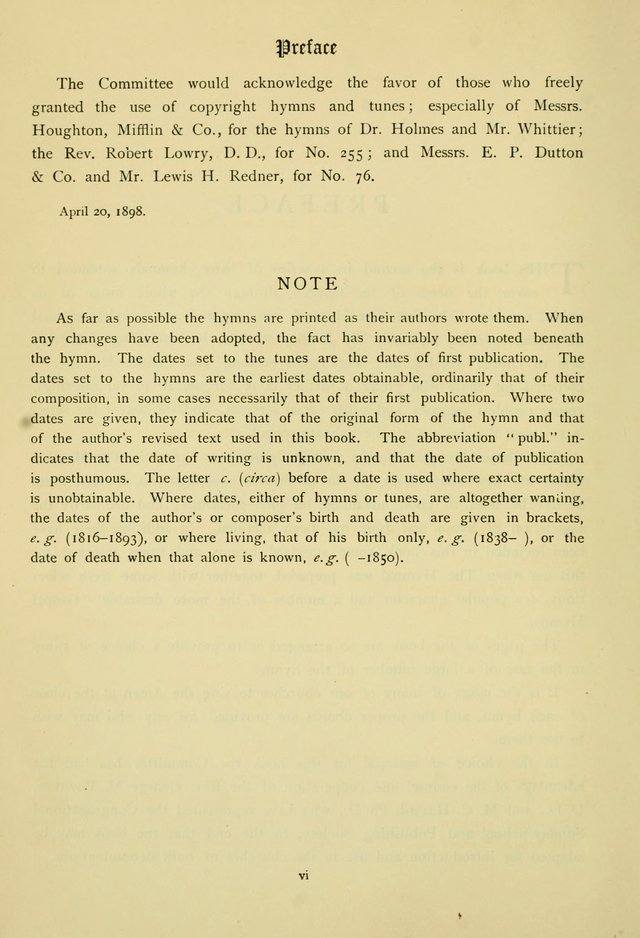 The Chapel Hymnal page xii