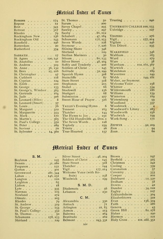 The Chapel Hymnal page xx