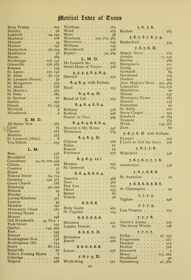 The Chapel Hymnal page xxi