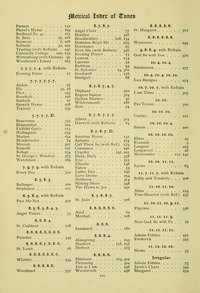 The Chapel Hymnal page xxii