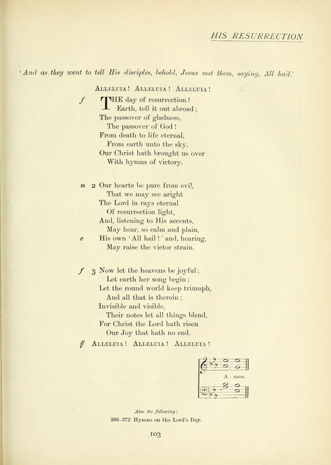 The Church Hymnary page 103