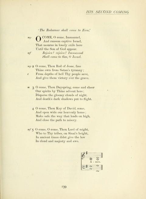 The Church Hymnary page 139