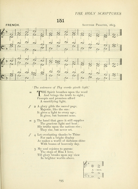 The Church Hymnary page 195