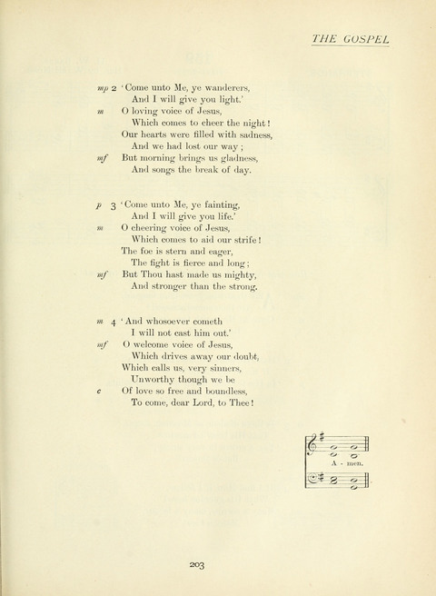 The Church Hymnary page 203