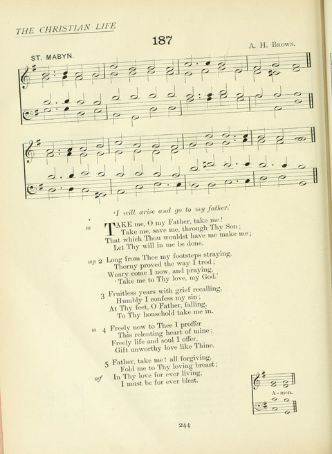 The Church Hymnary page 244