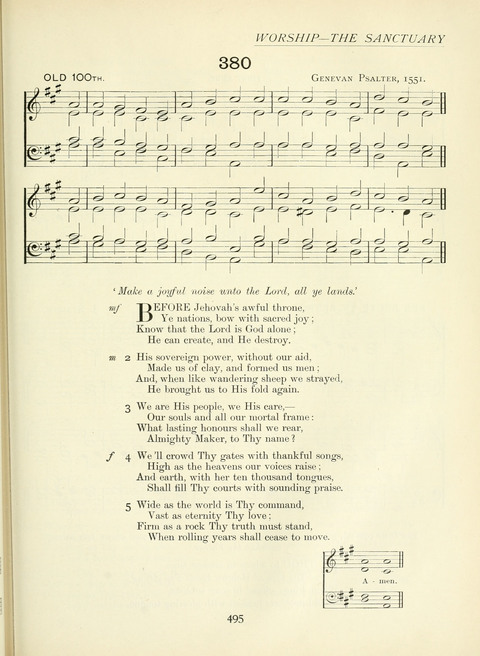 The Church Hymnary page 495