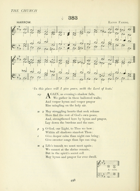 The Church Hymnary page 498