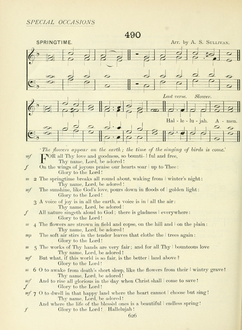 The Church Hymnary page 626