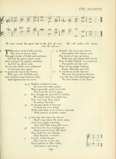 The Church Hymnary page 639