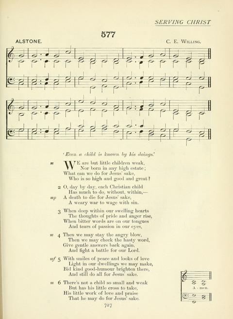 The Church Hymnary page 727