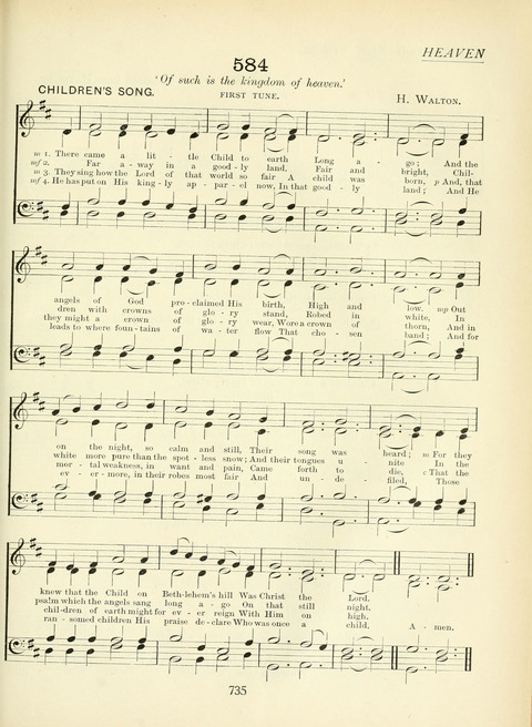 The Church Hymnary page 735