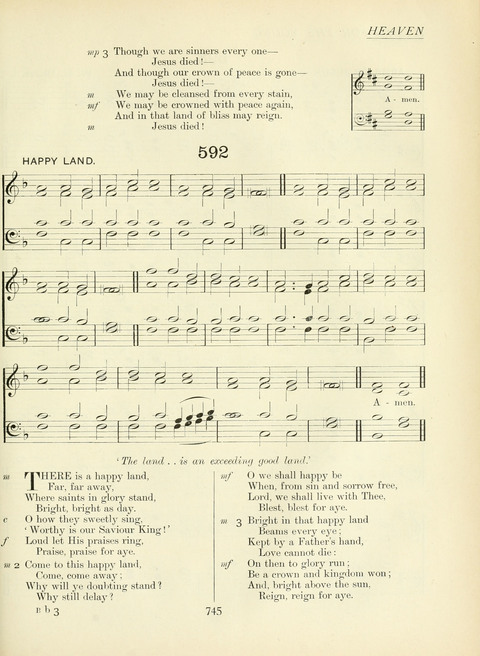 The Church Hymnary page 745