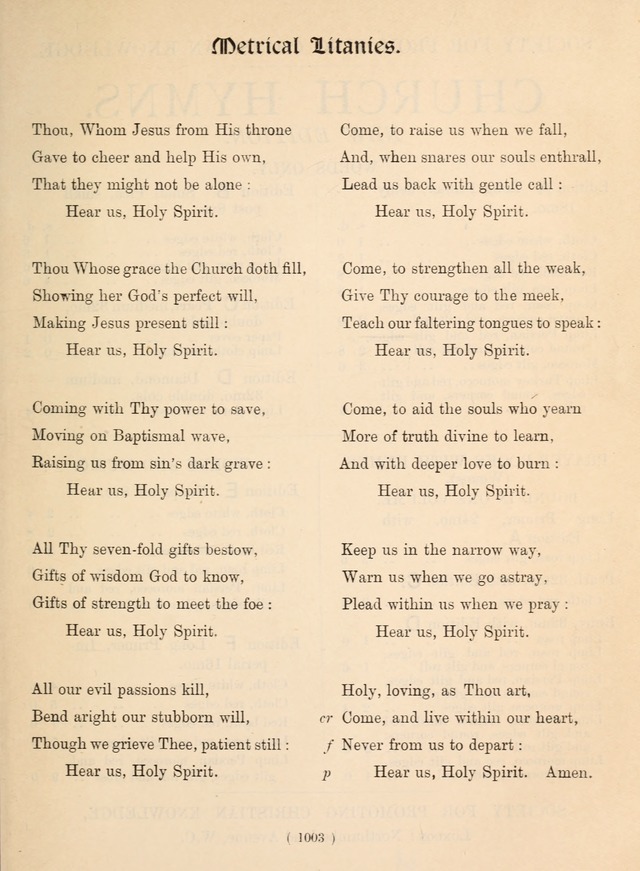 Church Hymns: with tunes (New ed.) page 1003