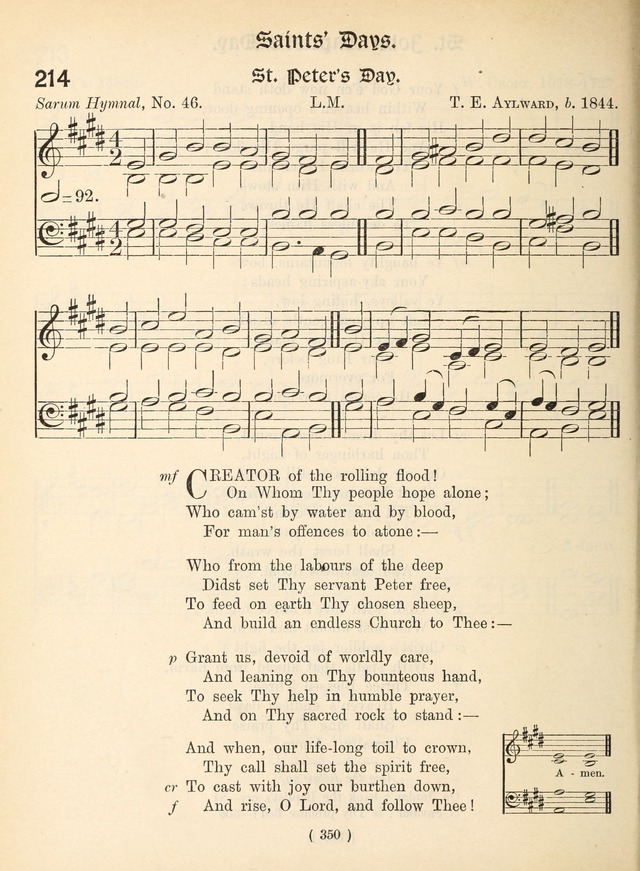 Church Hymns: with tunes (New ed.) page 350