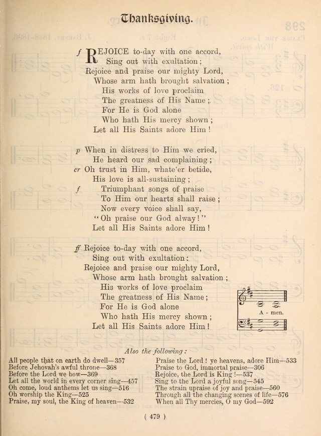 Church Hymns: with tunes (New ed.) page 479