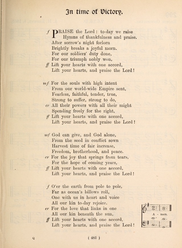 Church Hymns: with tunes (New ed.) page 481