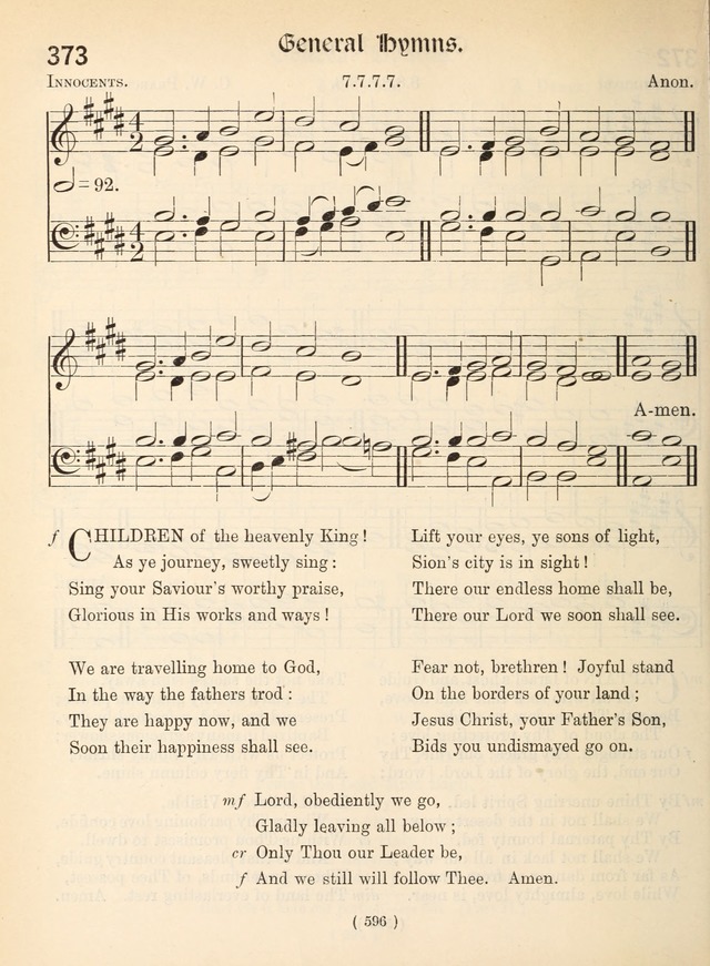 Church Hymns: with tunes (New ed.) page 596