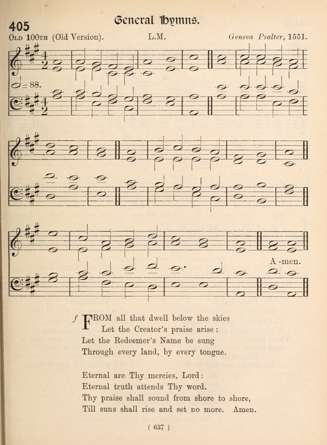 Church Hymns: with tunes (New ed.) page 637