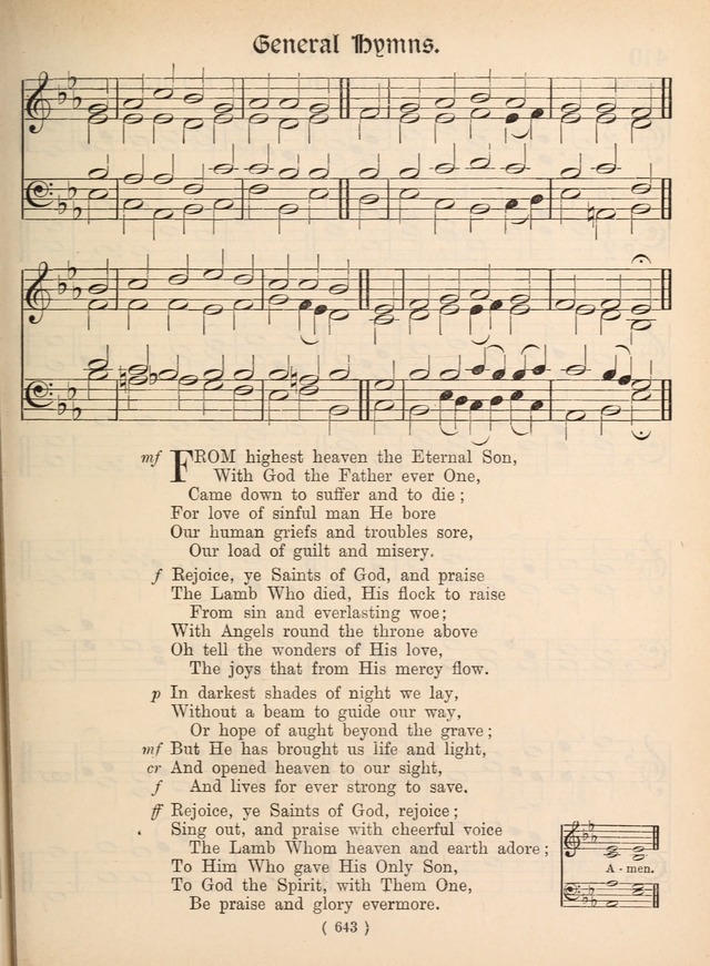 Church Hymns: with tunes (New ed.) page 643