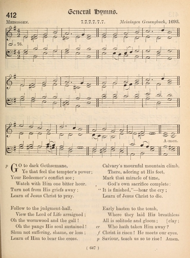 Church Hymns: with tunes (New ed.) page 647