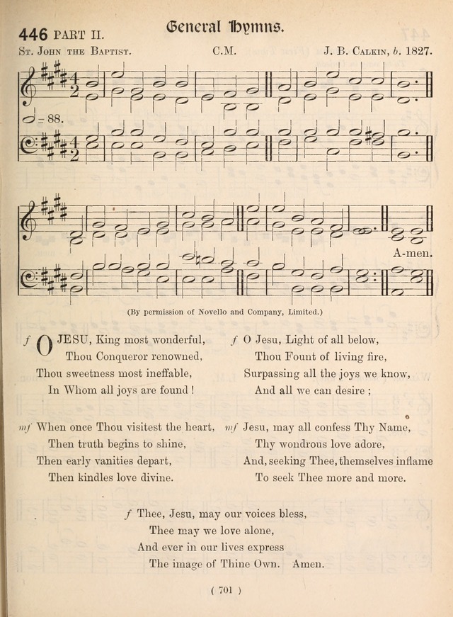 Church Hymns: with tunes (New ed.) page 701