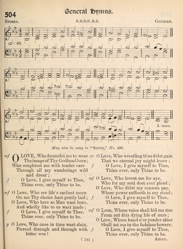 Church Hymns: with tunes (New ed.) page 781