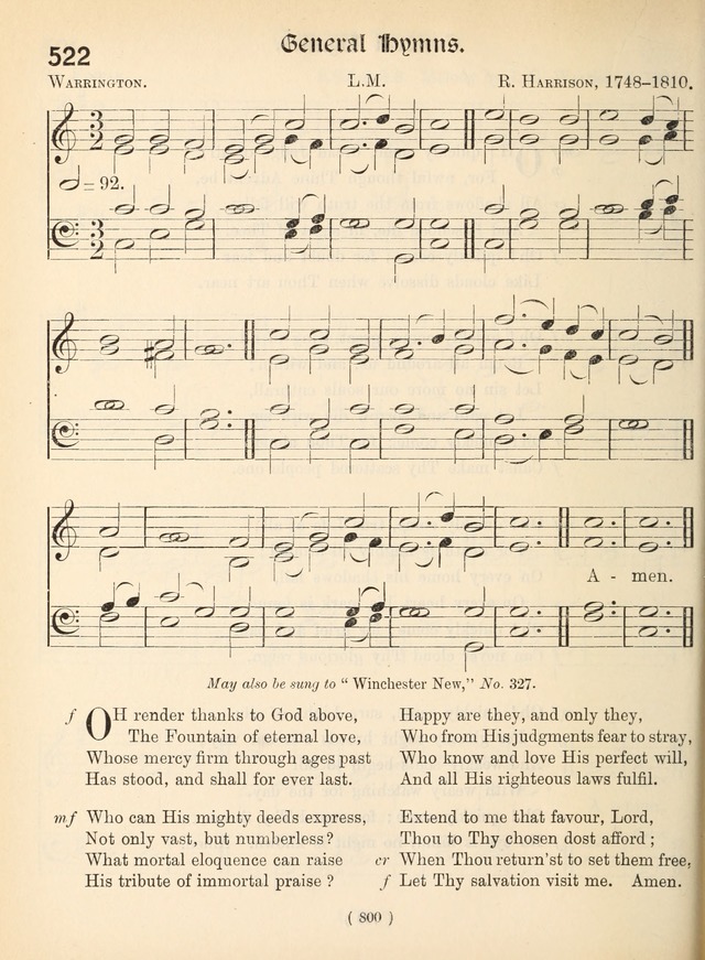 Church Hymns: with tunes (New ed.) page 800